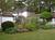 General view of pergola and rear terrace planting beds